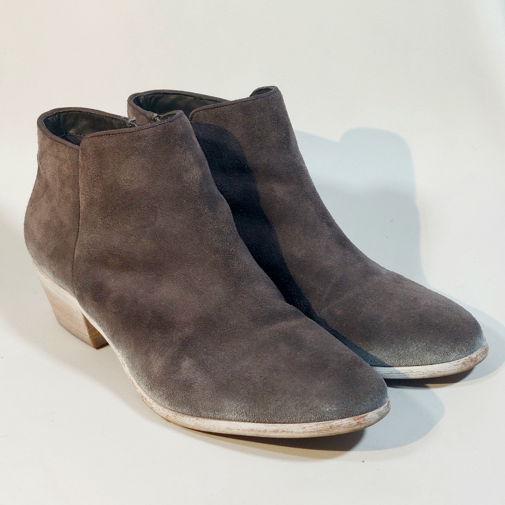Sam Edelman grey suede Petty ankle boots, 10, EUC